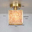 GobekUsa Crystal Glass LED Ceiling Light Copper Canopy Nordic Modern Design