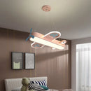 GobekUsa Kids Airplane Pendant Lights Wood Metal Sconces Nursery School LED
