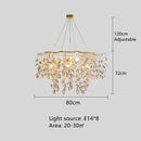 GobekUsa Crystal Branch Pendant Chandelier for Indoor Decoration Luminaria Fixtures