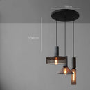 GobekUsa Industrial Cement Metal Pendant Light for Home & Dining, LED Hanging Lamp