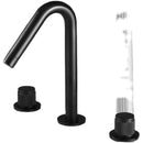 GobekUsa Gold Basin Faucet: Black Brass Widespread Bathroom Tap with Chrome Finish