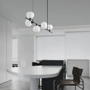 GobekUsa Brass and White Glass Pendant Lamp with Adjustable Height
