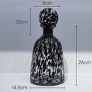 GobekUsa Leopard Texture Glass Vase: Modern Floral Vase for Chic Room Decor