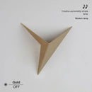 GobekUsa Elegant Triangular LED Wall Lamp for Bedroom Study Hotel Room