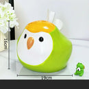 GobekUsa Cartoon Parrot Ceramic Tissue Box: Creative Desk Decoration & Paper Towel Case