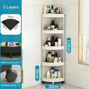 GobekUsa 5-Tier Rolling Cart Storage Rack for Kitchen & Bathroom Organizing