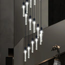 GobekUsa Crystal Bubble Chandelier Pendant Light - Modern Staircase Hanging Fixture