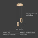 GobekUsa Crystal Rings Chandelier: Staircase Luxury LED Lighting Fixture
