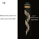 GobekUsa Crystal Chandelier for Two-storey Foyer & Circular Stairwell