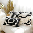 GobekUsa Boho Tufted Pillow Cover with Tassels - 45x45cm Square for Home Décor