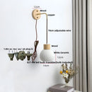 GobekUsa Ceramic LED Wall Lamp Modern Wood Decor Stair Light Fixtures
