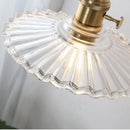 GobekUsa Glass Copper LED Pendant Lamp with Wire Adjustment & Knob Switch