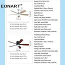 GobekUsa 52" LED Ceiling Fan with Modern Design & Remote Control