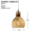 GobekUsa Gourd Glass Pendant Lamps Clear Amber Modern Dining Room Hanging Lights