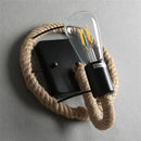 GobekUsa Hemp Rope Wall Lamp Retro Light Sconce for Living Room Stairs Vanity