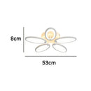 GobekUsa 5-Light Acrylic LED Ceiling Chandelier for Modern Living Room Bedroom