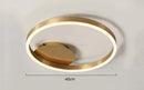 GobekUsa Golden Coffee LED Ceiling Light with Acrylic Lampshade for Creative Living Room Fixtures