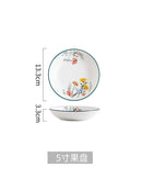 GobekUsa Bone China Rice Noodles Bowl and Dinner Plate Set