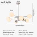 GobekUsa Glass Ball LED Ceiling Chandelier for Modern Living Room and Bedroom