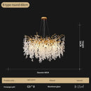 GobekUsa Crystal LED Chandelier: Luxury Pendant Lamp for Home Decor