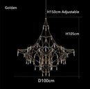 Italian Minimalist Crystal Pendant Light in Silver or Gold