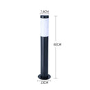 GobekUsa Black Silver Landscape Bollard Path Light for Garden Decoration