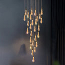 GobekUsa Gold Crystal Chandelier for Modern Living, Dining & Stair Lighting