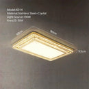 GobekUsa Crystal LED Ceiling Chandelier - Luxe Rectangular Design for Stylish Home Decor