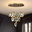 GobekUsa Crystal Chandelier: Luxury Pendant Light for Living and Dining Room