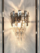 GobekUsa Crystal Gold LED Wall Sconce - Modern Luxury Wall Lamp for Living Room Bedroom Stairs