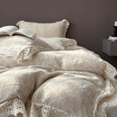 GobekUsa Lace Princess Jacquard Bedding Set - 4Pcs