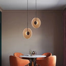 GobekUsa Glass Art Chandelier: Nordic Minimalist LED Pendant Light for Home, Cafe, Bar