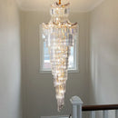 GobekUsa Crystal Stair Chandelier: Modern Duplex Villa Light Luxury for Elegant Living Rooms