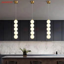 GobekUsa Glass Ball Pendant Lights - Modern Nordic LED Creative Hanging Lamp for Home Decor