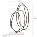 GobekUsa Geometric Abstract Face Metal Statue Figurine Home Decoration