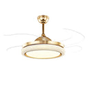 GobekUsa 42" Invisible Ceiling Fan Light Remote Control LED Retractable Blades.