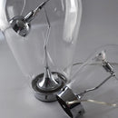 GobekUsa Lodes Blow Glass Table Light: Adjustable Modern Chrome Lamp for Home, Store, and Bar