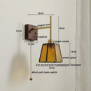 GobekUsa Glass Copper LED Wall Lights Modern Bedside Lamp for Bedroom Living Room