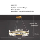 GobekUsa Gold LED Pendant Lights Modern Living Room Dining Kitchen Bar Decor Lighting