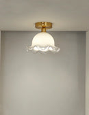 GobekUsa Antique Glass Ceiling Light: Elegant French Design, Unique Modern Brass Luminaria