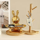 GobekUsa Astronaut Rabbit Resin Tray: Home Office Desktop Decor & Storage