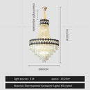 GobekUsa Crystal Chandelier Spiral Staircase Hall Lamp Duplex Living Room Hardware Texture