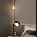 Modern Crystal Linear Pendant Light in Gold or Black