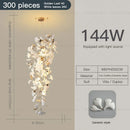 GobekUsa Gingko Leaf Ceramic Chandelier: Modern Nordic Living Room & Hotel Lobby Lighting