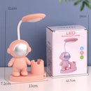 GobekUsa Astronaut Study Desk Lamp with Pencil Sharpener - Cute, Flexible & Color Adjustable
