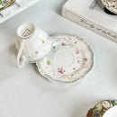 GobekUsa Brilliant Flowers Pattern Ceramic Coffee Mug Set