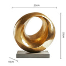 GobekUsa Gold Geometric Abstract Resin Ring Figurines for Stylish Home Decor