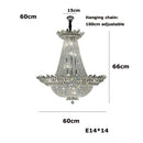 GobekUsa Crystal LED Chandelier Light Fixture for Luxe Living Room Décor