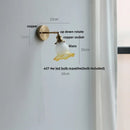 GobekUsa Crown Glass LED Wall Lights Brass Switch Stair Fixtures
