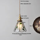 GobekUsa Glass LED Pendant Lamp: Handmade Japanese Style Adjustable Hanging Light Fixtures